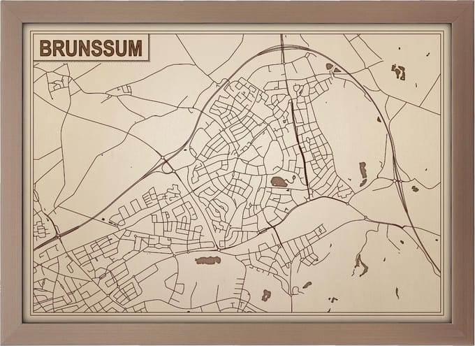 Decoratief Beeld - Houten Van Brunssum - Hout - Bekroned - Bruin - 21 X 30 Cm