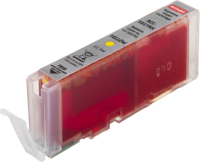 Activejet ACC-581YNX (CLI-581Y XL vervanging; Supreme; 11,70 ml; geel)