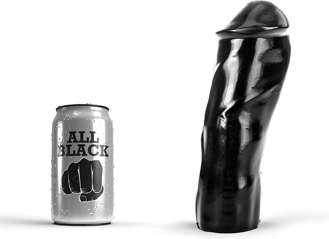 All Black  Zwarte realistische dildo - 20 cm
