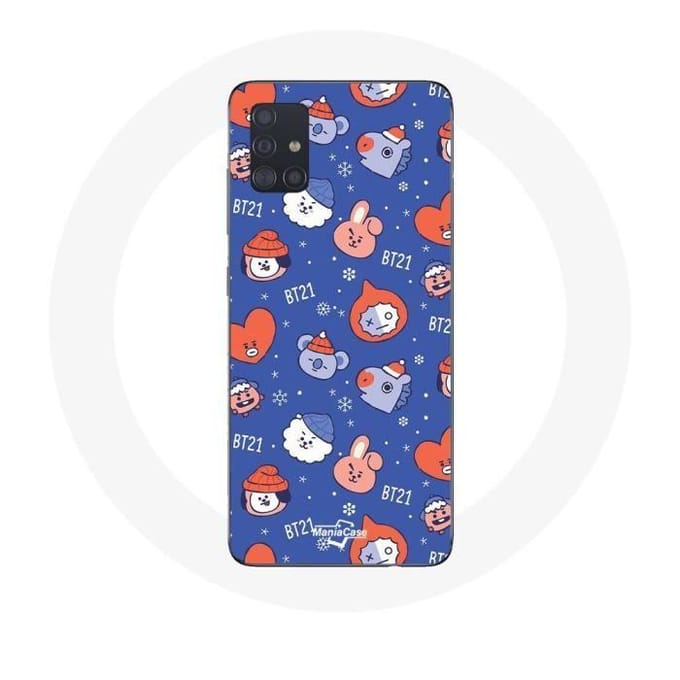 Coque pour Samsung Galaxy A51 BTS Bangtan Sonyeondan BT21 Noël 2023