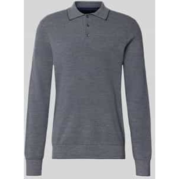 Regular fit poloshirt met wol