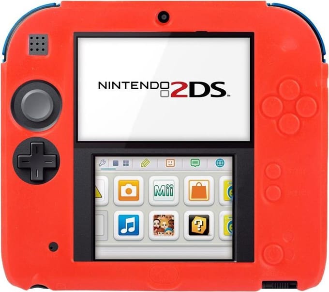 Silicone Bescherm Hoes geschikt voor Nintendo 2DS Rood