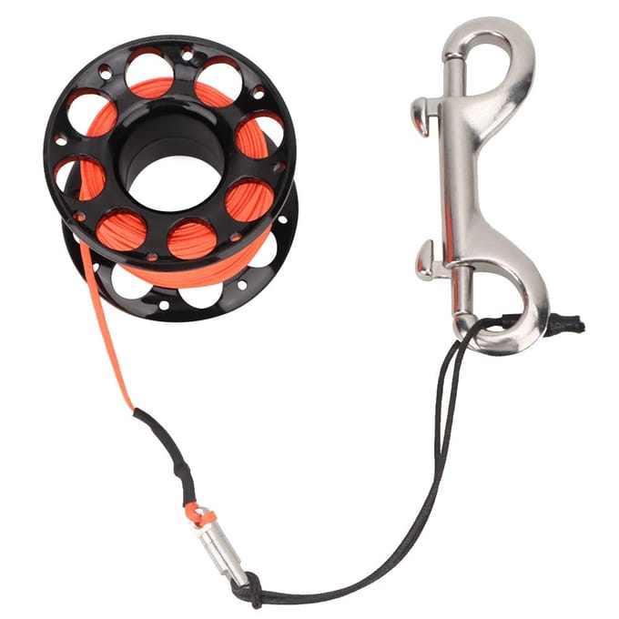 Bobine de plongée Ongwan Spool Finger 15m Moulinet sous-marin, (Noir) noir