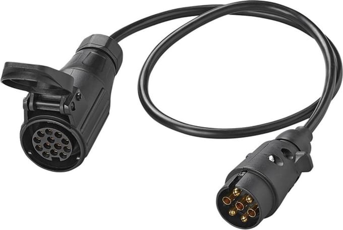 ProPlus Verloopkabel - 7-polig naar 13-polig - 80 cm - Duurzaam en eenvoudig te gebruiken
