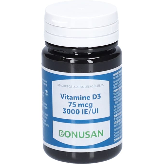 Bonusan Vitamine D3 75 mcg / 3000 IE 60 Capsules