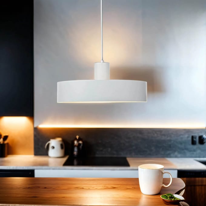 Licht-Erlebnisse - Rif - Hanglamp - E27 - van - Gelakt staal - in - wit