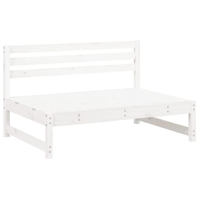 vidaXL - Tuinmiddenbanken - 2 - st - 120x80 - cm - massief - grenenhout - wit
