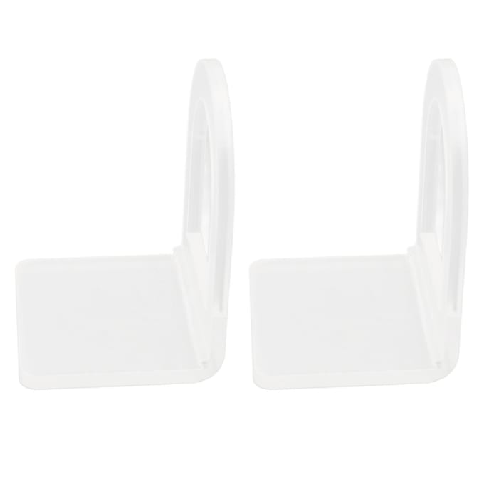 2 STUKS Acryl Spoelbakborstelhouder Helder Solide Constructie Multifunctioneel Eenvoudige Installatie Schrobborstel white