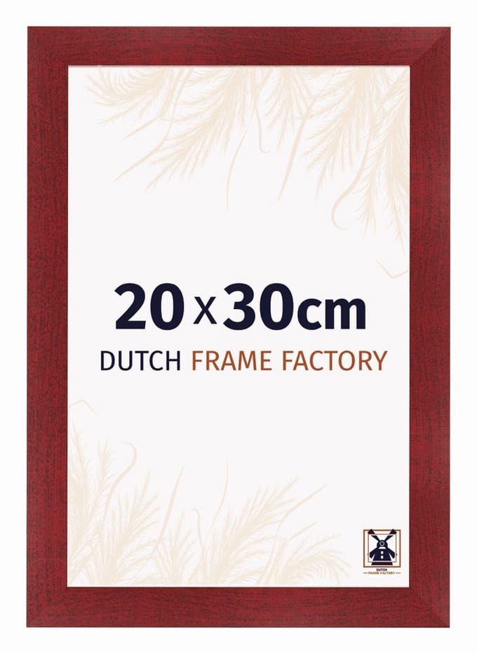 Fotolijst 20x30 cm - MDF - Wijnrood Geveegd - Praag