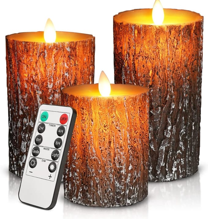Core® LED Kaarsen Oplaadbaar - Nep Kaarsen - Bruin - 21cm x 11cm x 27cm