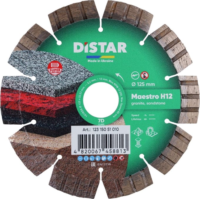 Distar Maestro Serie - Diamantschijf - 125mm - Segmenten Technologie