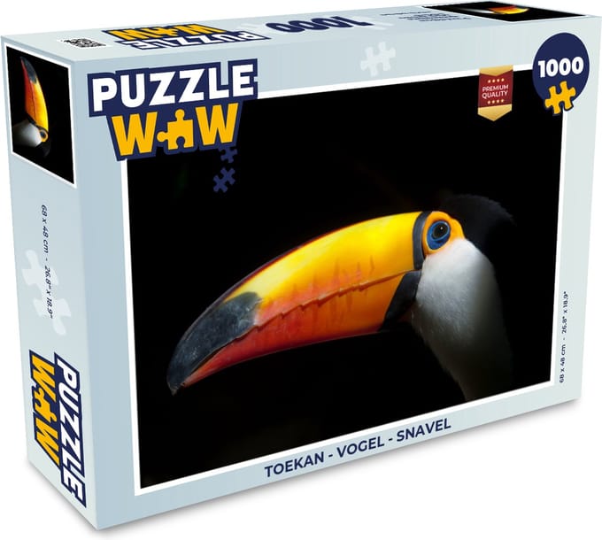 Puzzel Toekan - Vogel - Snavel - Legpuzzel - Puzzel 1000 stukjes volwassenen