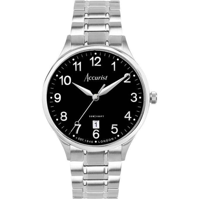 Accurist - Heren Horloge Classic - Zilver/Zwart