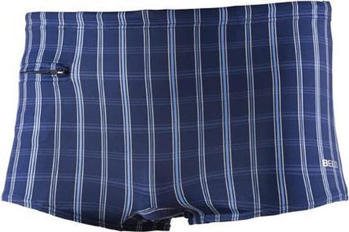 BECO Zwembroek Heren - Polyamide/elastaan - Blauw/wit - Maat XXL