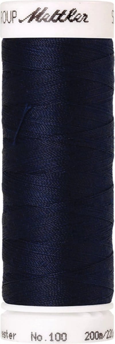 Amann Mettler Seralon Naaigaren – Navy (0825) – 200 m – No. 100 – 100% Polyester – Per Stuk