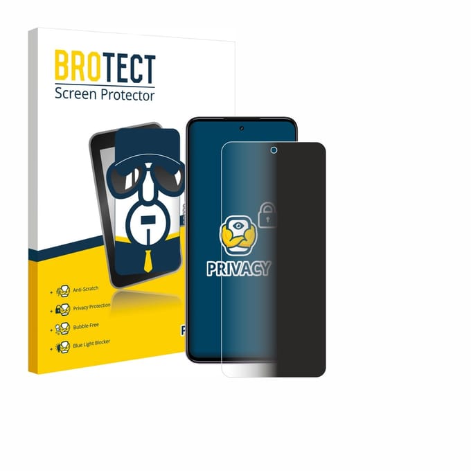 BROTECT - privacy screenprotector voor realme P4x 5G - Folie Beschermfolie Blauwlichtfilter