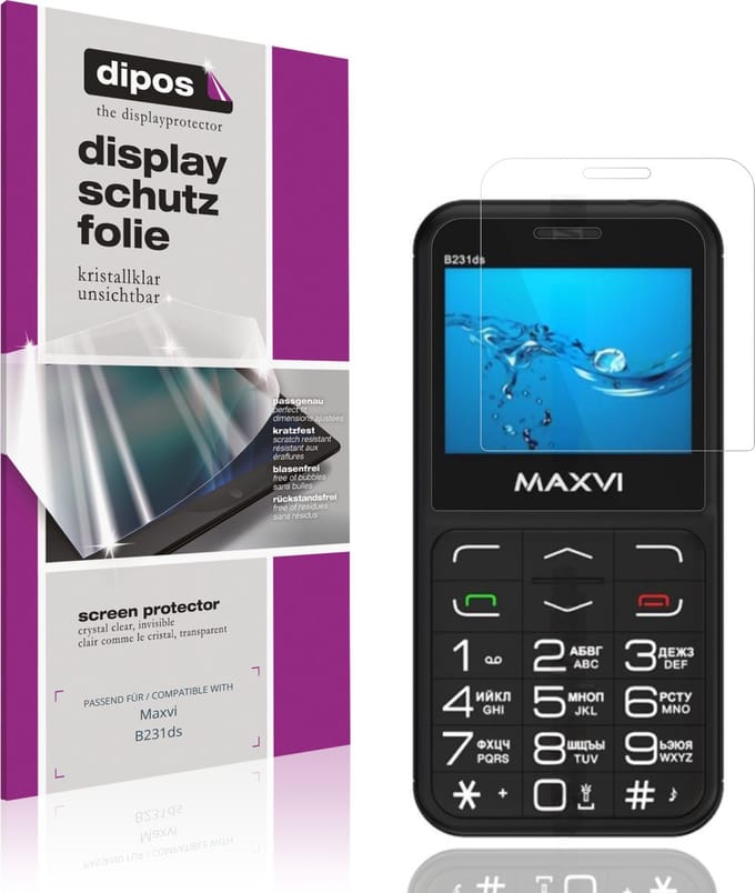 dipos – 4x Beschermfolie geschikt voor Maxvi B231ds | Krasbestendige & heldere Screenprotector Ultra-Thin