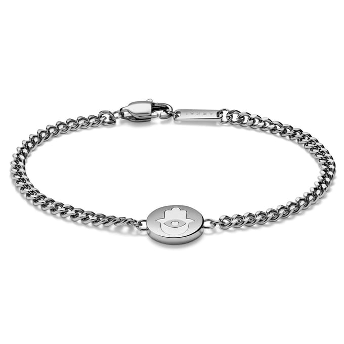 Unity | Zilverkleurige Roestvrijstalen Armband met Hamsa Hand