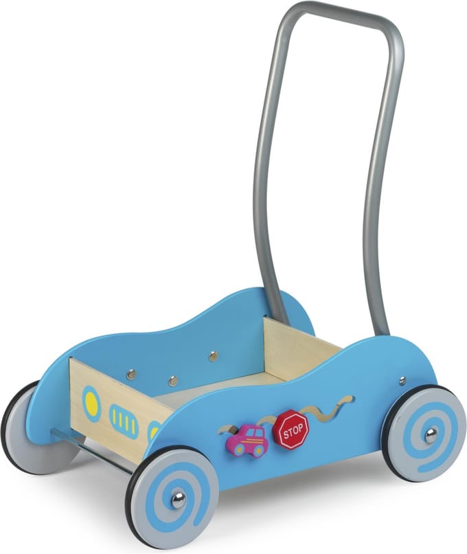 Simply For Kids Houten Duwwagen Blauw