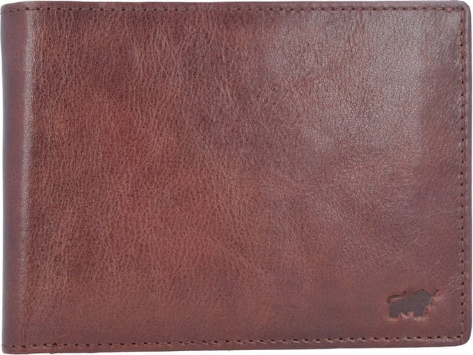 Braun Büffel Leren Portemonnee Arezzo Coin Wallet with Flap Tabac Bruine