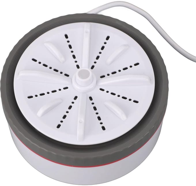 Dailygoods - Draagbare wasmachine - Mini-wasmachine voor reizen - Compact en efficiënt - Grijs - Multifunctionele vaatwasser - Ideaal voor camping en...