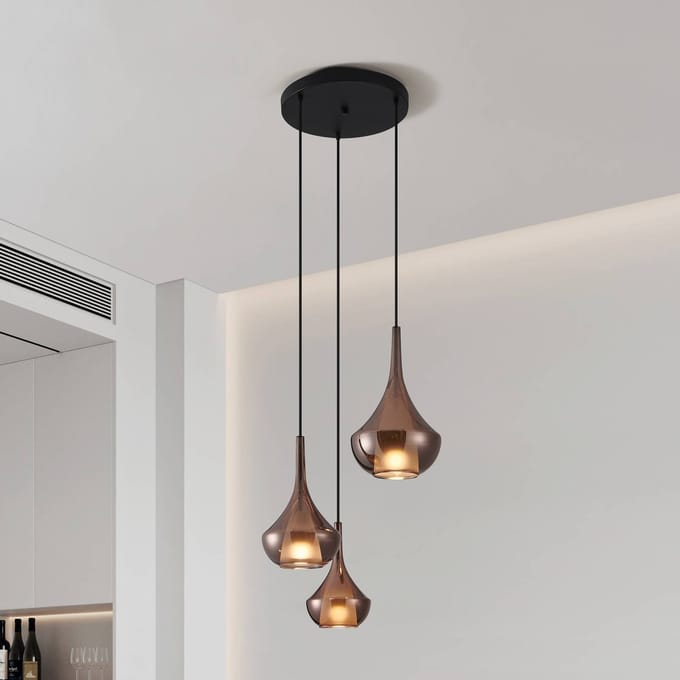 Stars of Light hanglamp Almoster, koper, Ø 55 cm, 3-lamps