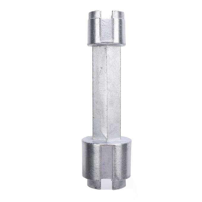 Badkuip Afvoersleutel Dubbelzijdig Dumbbell Sleutel Zware Aluminiumlegering Verwijdergereedschap voor Wastafel Badkuip white