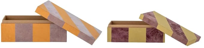 Bloomingville Opbergdoos papier oranje Samira - set van 2