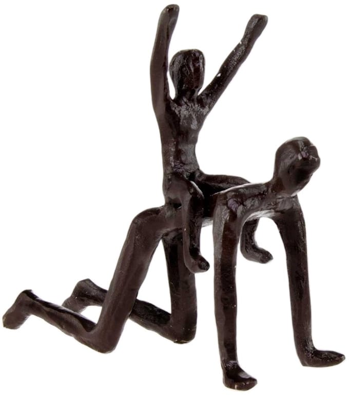 Gilde handwerk - Sculptuur - Beeld - Vaderliefde - Metaal - Zwart