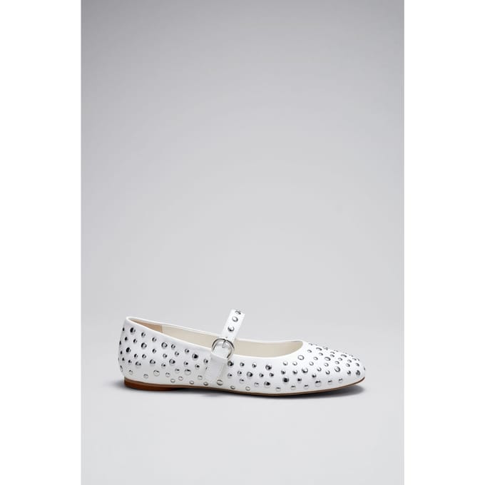 & Other Stories Lea Deco Ballerina White Größe: 41 | Ballerinas Outlet | Damen | Weiß