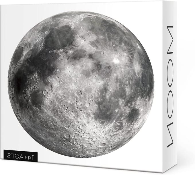 Ronde Puzzel - Maan Puzzel - Ontspanning Thuis - Letters op Achterkant - 1000 Stukjes - Grijs