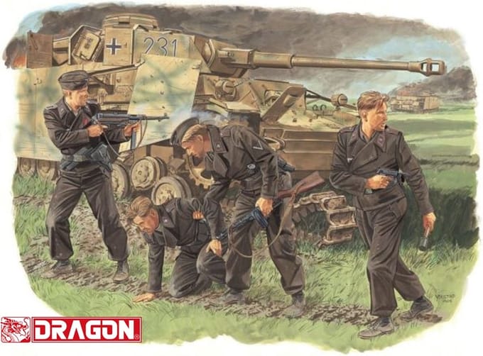 Dragon Modelbouwpakket Militaire voertuigen - 6129 Survivors - Panzer Crew - Kursk 1943 Plastic - 1:35 - Modelbouw