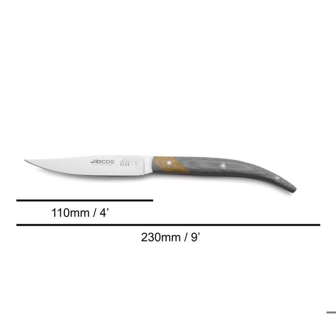 Vast mes - Arcos - 373728 - Roestvrij staal Nitrum - Micarta handvat - Lemmet 11 cm