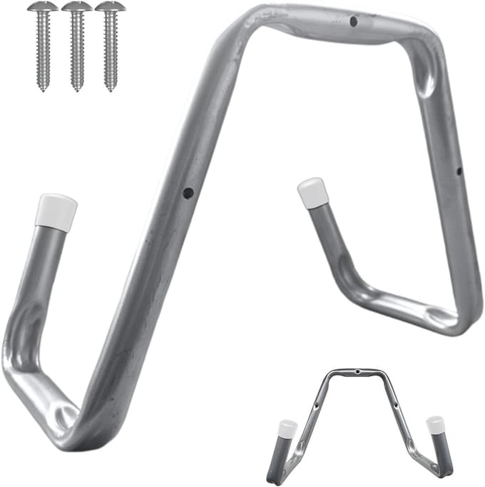 Ladderrek - Gereedschapshaak - Garage opslag - Zware constructie - 29 x 22 x 16 cm - Zwart