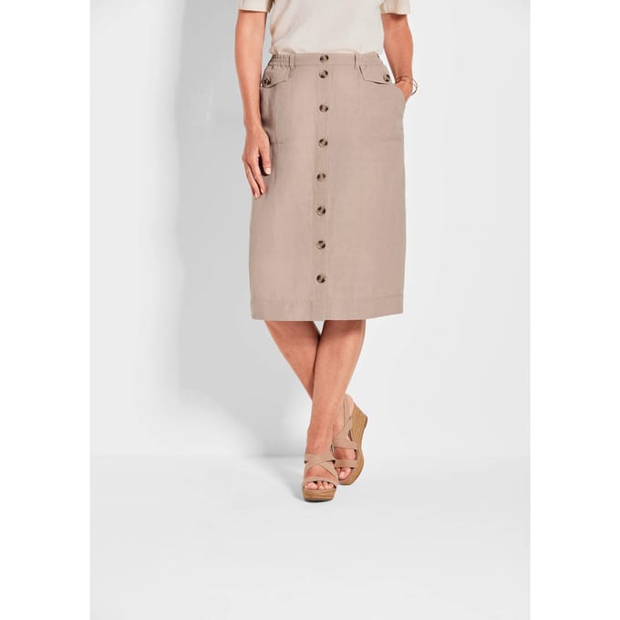 Rok in cargolook - steengrijs - Gr. 52 van Goldner Fashion