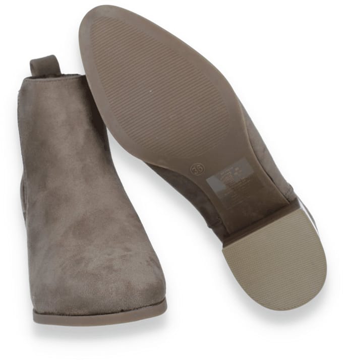 Mode-mania Dames Enkellaars | Taupe | Maat: 38