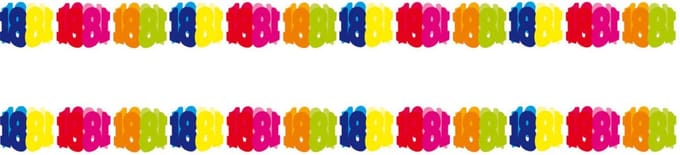 Folat slinger 18 jaar - Set van 2x stuks - 6 m - papier - verjaardag - versiering