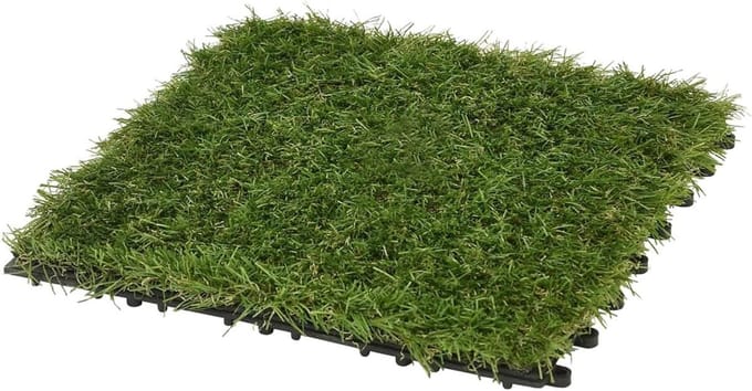 Kunstgras Tegels - Kunstgras Panelen - Balkon Vergroenen - UV-bestendig - 30x30 cm - Groen