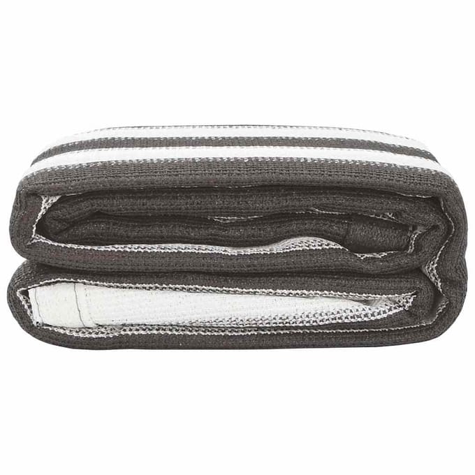 vidaXL - Tenttapijt - 250x450 - cm - antracietkleurig - en - wit