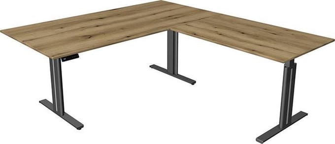 Kerkmann - Hoekbureau Move-3 elegant eiken 200x220cm elektrisch verstelbaar
