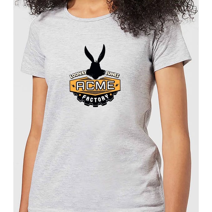 Looney Tunes ACME Logo Women's T-Shirt - Grey - M