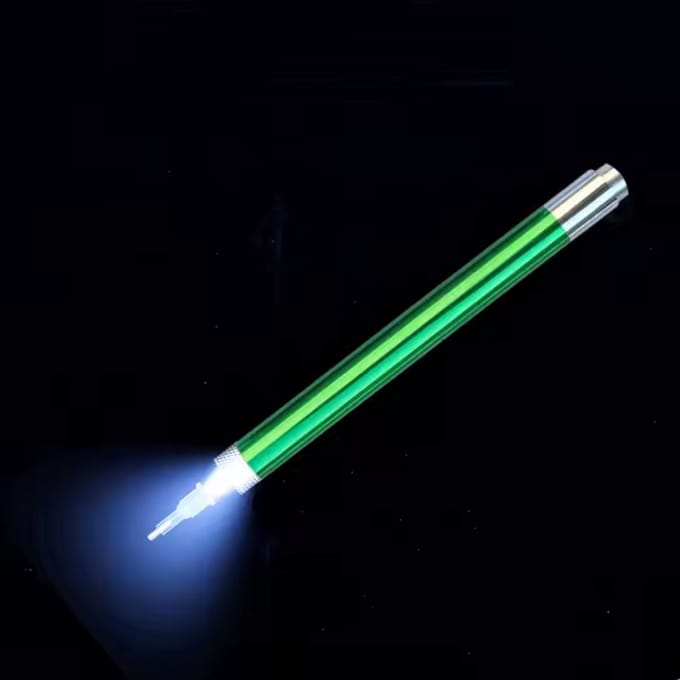Diamond painting pen met licht - Groen - Diamond painting by Wietske