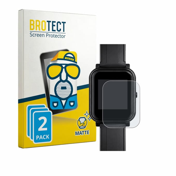 BROTECT - Screenprotector voor Bangle.js 2 - Folie Beschermfolie matte 2 Stuks