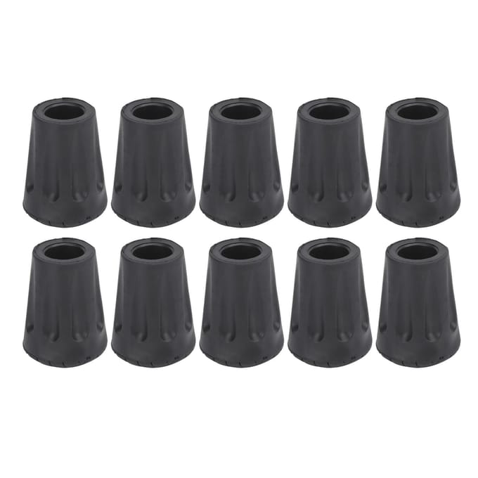 10 stuks Outdoor Trekkingstok Voetbeschermers Stoktipbeschermers Wandelen Grip Ronde Tip Beschermer gray