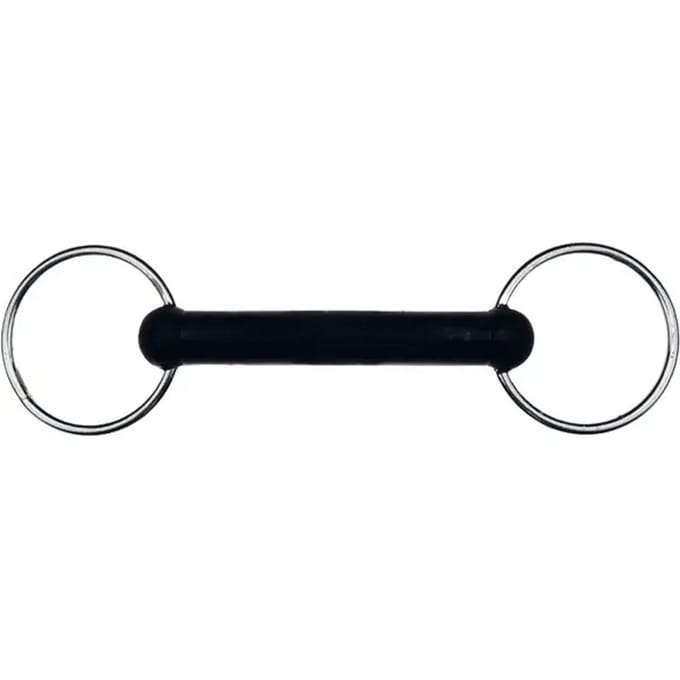 2 ring bit voor rechte rubberen paarden Feeling