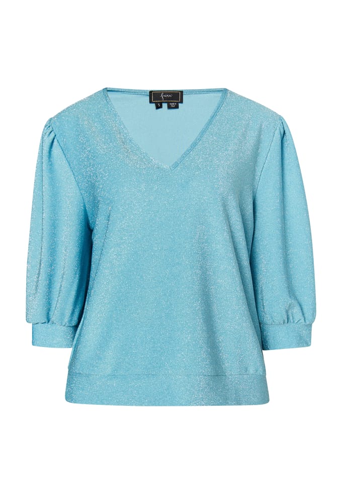 Faina Glitter Shirt Dames aqua