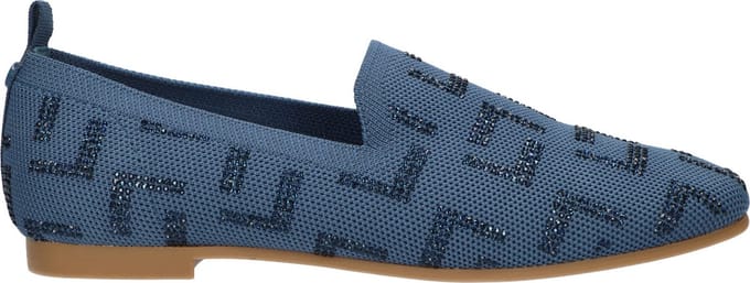 La Strada Loafer Blauw Knitted - Damesschoenen - Maat - 38