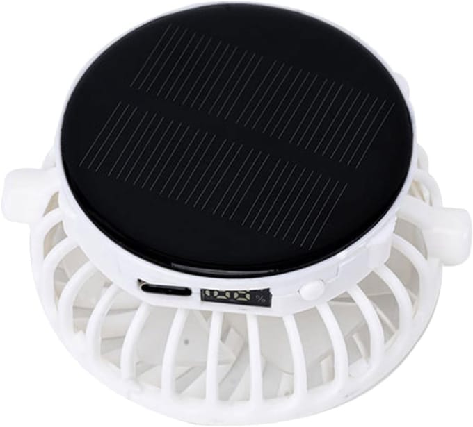 VHV - Campingventilator - campingventilator met lamp - USB oplaadbaar, stil - voor camping, tent, caravan