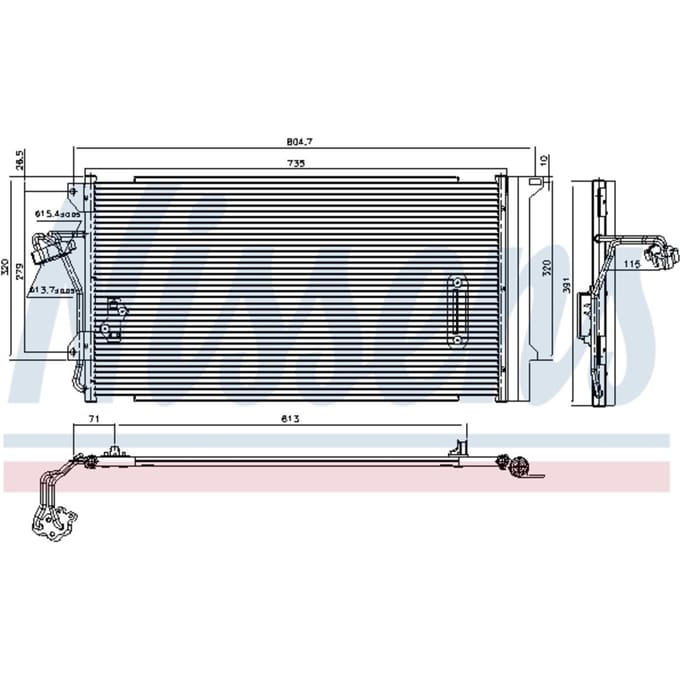 Condensator, airconditioning NISSENS 94667