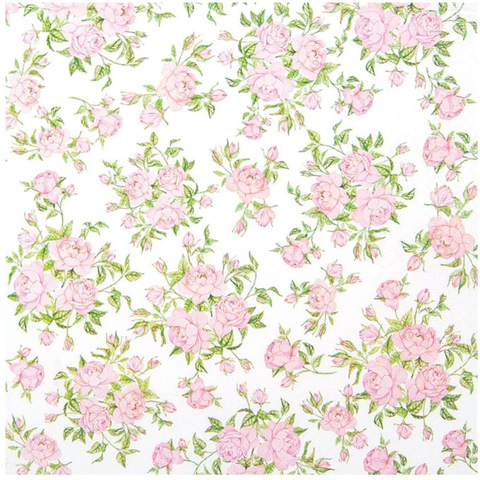Servet "Little Roses"  - 20 stuks
